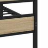 Metal Bed Frame without Mattress Sonoma Oak Finish 180x200 cm
