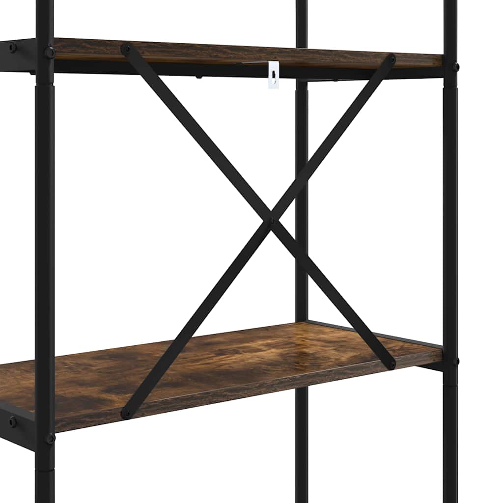 Bookshelf Smoked Oak 80 x 30 x 109 cm Engineered Wood