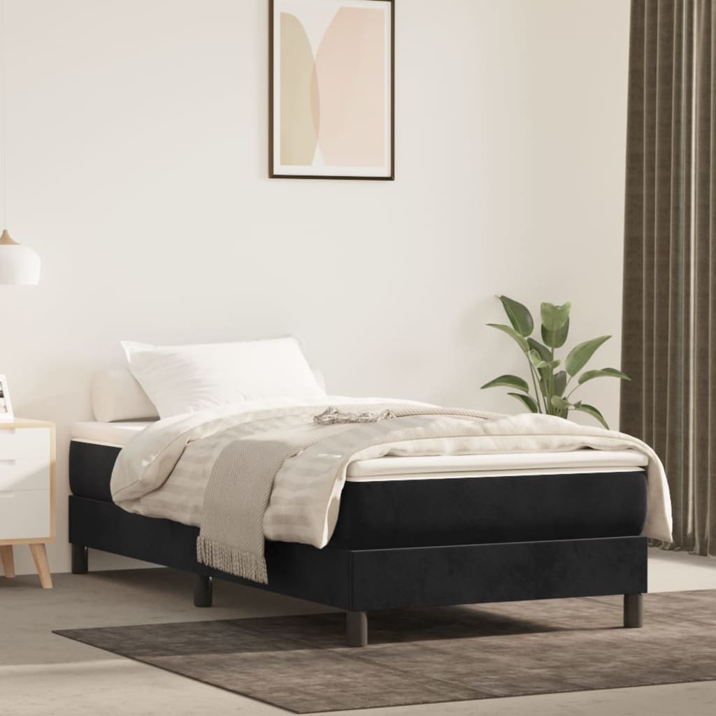Vidaxl Struttura Letto Senza Materasso, Nera, 100X200 Cm, Velluto