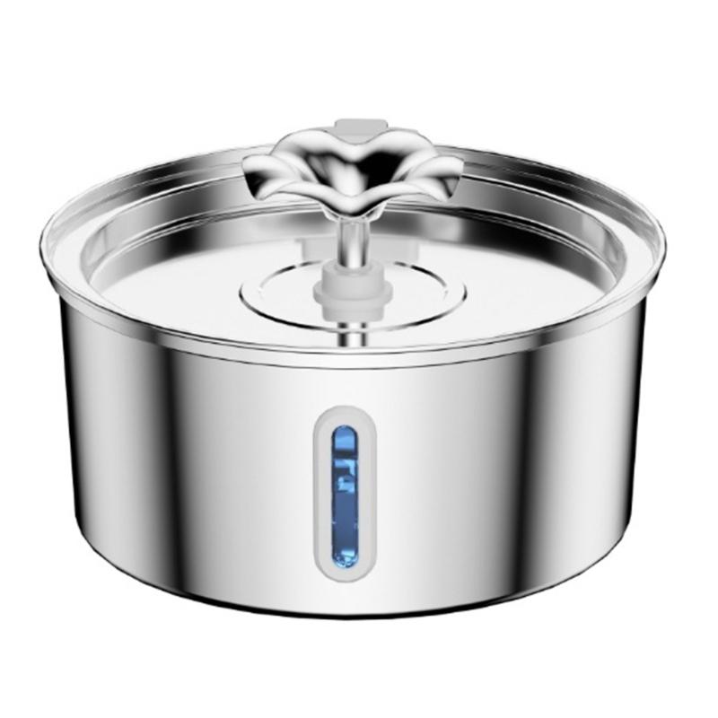 2.6L Cats Water Fountain Cats Drinking Dispenser Quiet Pet Water Dispenser Drinking Bowl for Pet Cats Dog Watering Supply