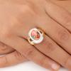 Natural Spiny Oyster Gemstone 925 Stamped Silver Jewelry Handmade Gemstone Ring RR-61-45