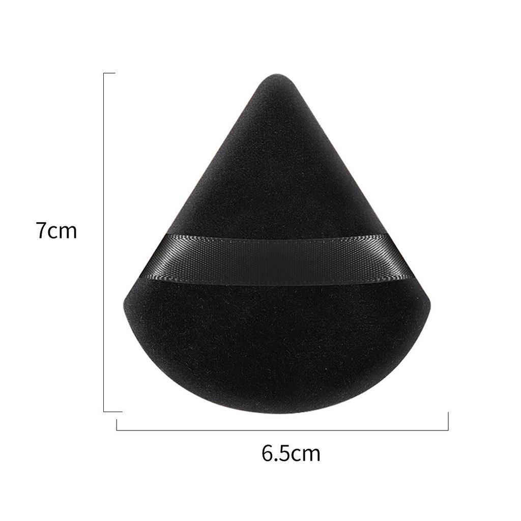 Dual-Use Velvet Flocking Triangle Puff for Wet & Dry Powder Setting