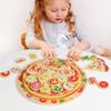 Wooden Simulation Single And Multi Layer Vegetable And Fruit Pizza Children Toy For Imaginative Play And Parentchild Interaction