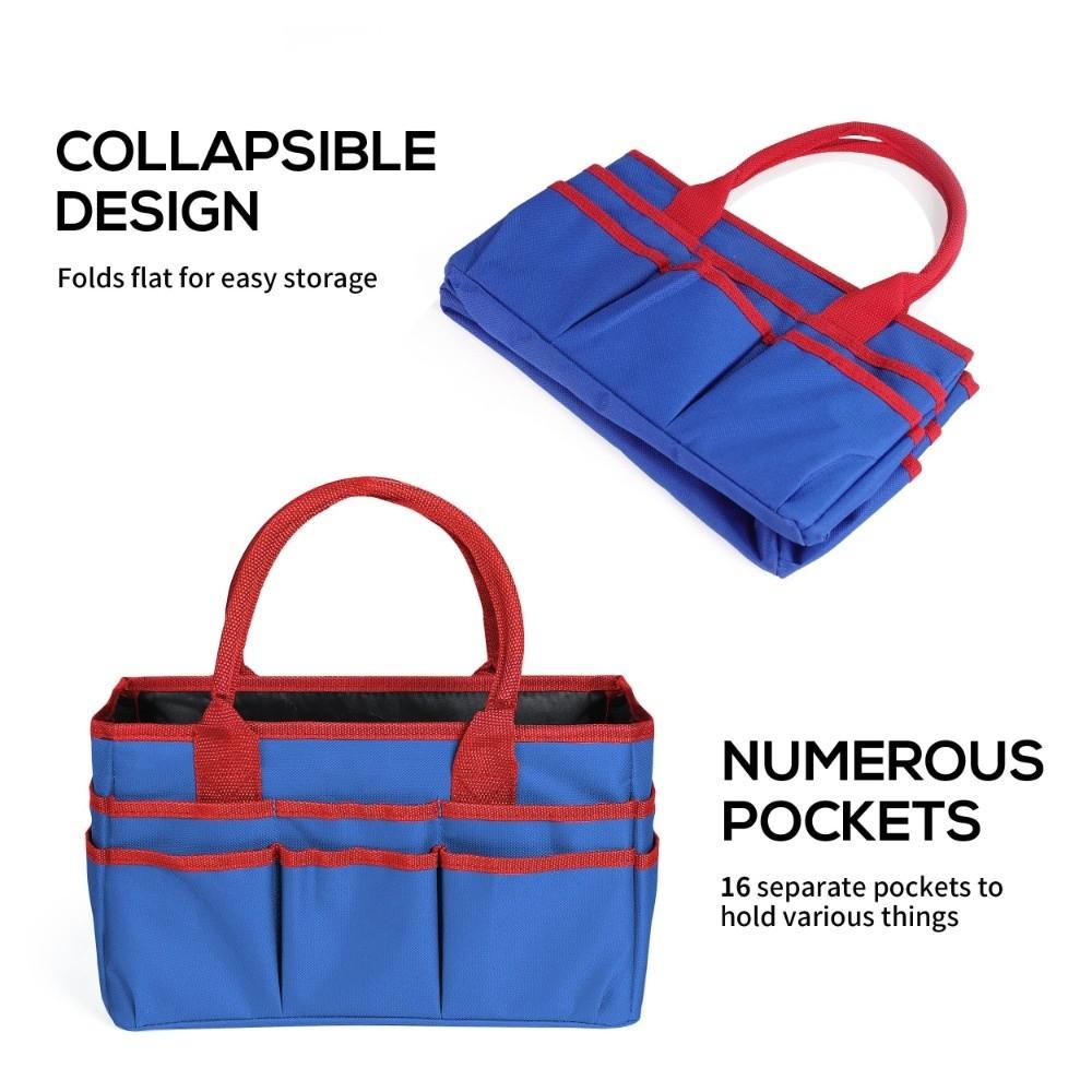 Multiple Pockets Teacher Tote Bag 600D Nylon Fabric Craft Organizer Tote Bag Home Organization