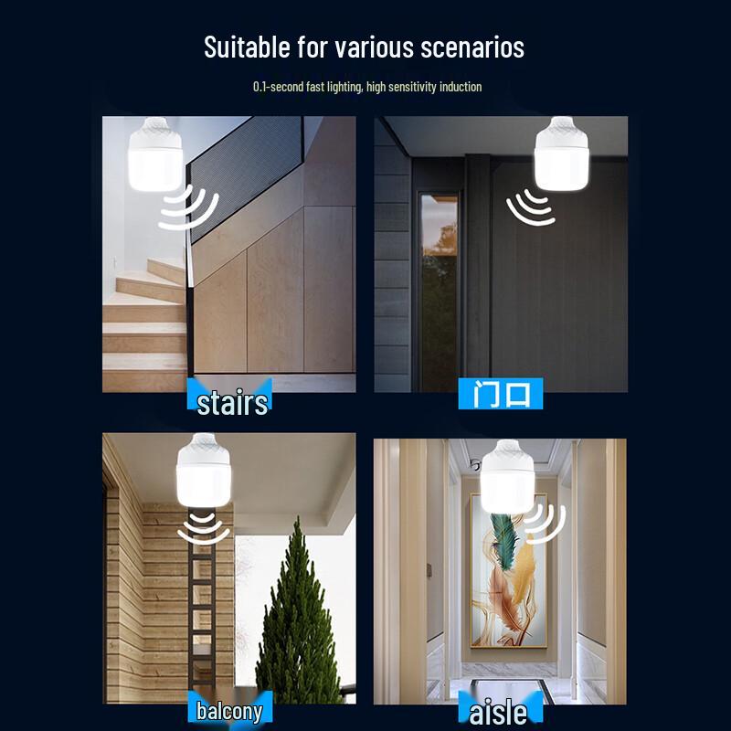 Suiyi E27 LED Smart Sound & Light Sensor Bulb