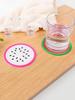 7 PCS/set, Cup Mat, Creative Coffee Coaster, Silicone Fruit Pattern Placemat