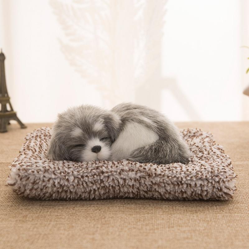 Simulation Dog Toy Ornaments, Simulation Animal Plush Dogs Cushion Small Dog Nap, Sleeping Dogs, For Car Doll Ornaments