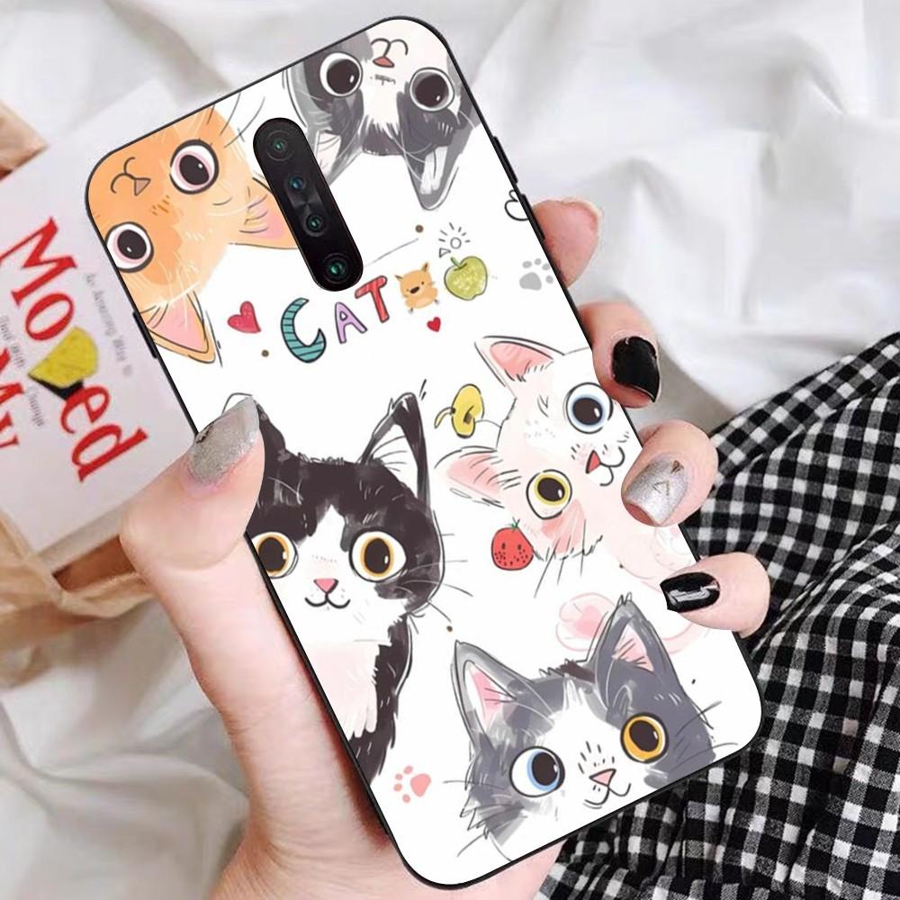 Cartoon Cute Cats Background Phone Case For Redmi 5 6 7 8 9 10 Plus Pro 6 7 8 9 A GO K20 K30 K40 Pro Plus F3 Fundas