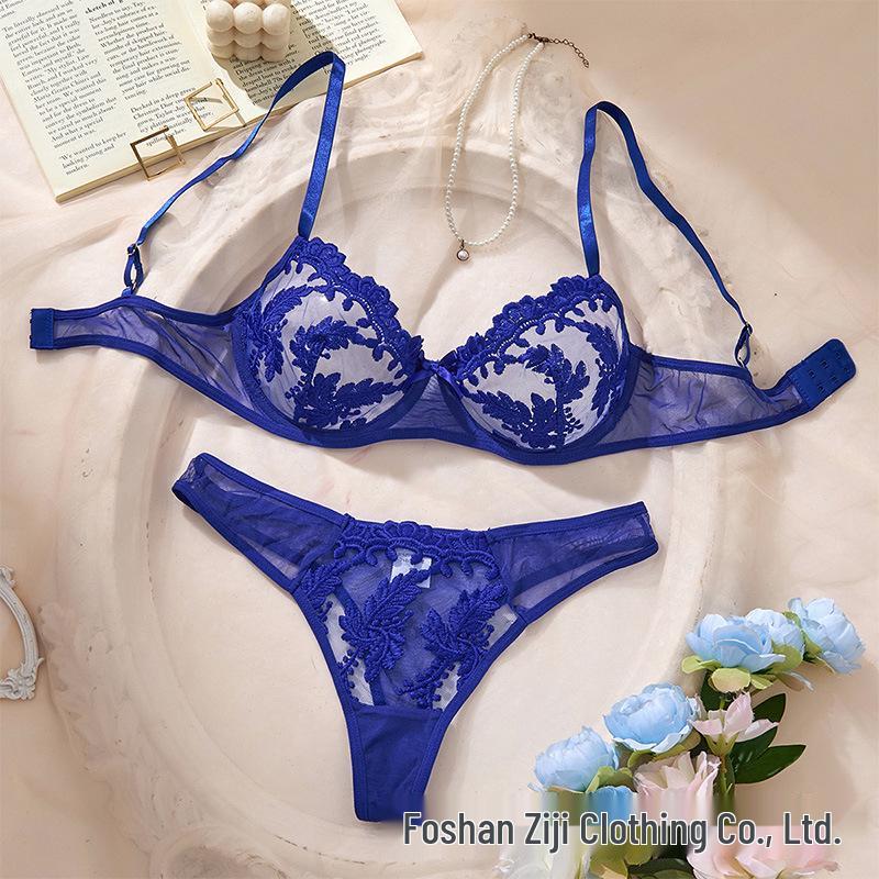 Y Moda Zarif Nakışlı Çiçekli İç Giyim Seti - Zarif İki Parçalı Sütyen Seti