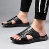 Whole Cowhide~ Sandals Men's Summer Outer Wear Genuine Leather New Cowhide Beach Non-slip and Wear-resistant Soft-soled Cool Slippers