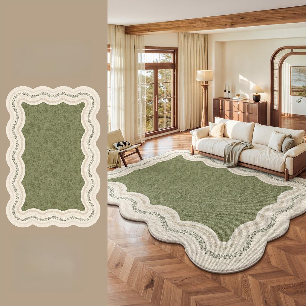 Irregular Shape Rugs for Bedroom Fluffy Soft Bedside Rug Retro Style Living Room Decoration Carpet Thick Plush Lounge Floor Mat