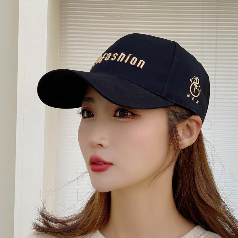 

Hot shade and sun protection [Chinese embroidery stupid bear BBXFS] niche design men s and women s trendy hats, hard top baseball caps