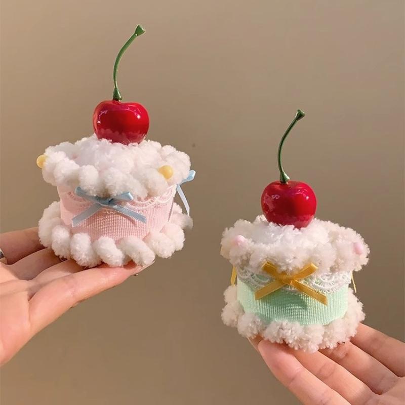 Cute Cherry Cake Hair Clip Women'S Birthday Hat Headwear Hairpin Photography Atmosphere Sense Props Hair Accessories Gift