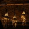 Outdoor Festive Hanging Stars Light Up Witch Hat Lamp, Glowing Halloween Ornament with Twinkling Magical Atmosphere Prop Moon, Indoor Porch