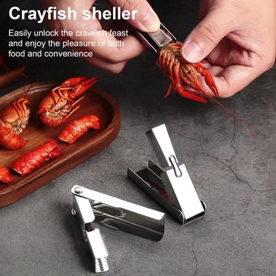 Crayfish Shell Opener Stainless Steel Fast Sheller Tool for Clean Hands Efficient Serrated Design Shrimp Tail Cutter Seafood Lovers Kitchen Gadget