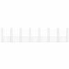 VidaXL Panier de Gabion en Forme de U avec 8 Poteaux Barrière de Jardin Clôture en Mur de Panier Décoration Extérieur Fer 151295