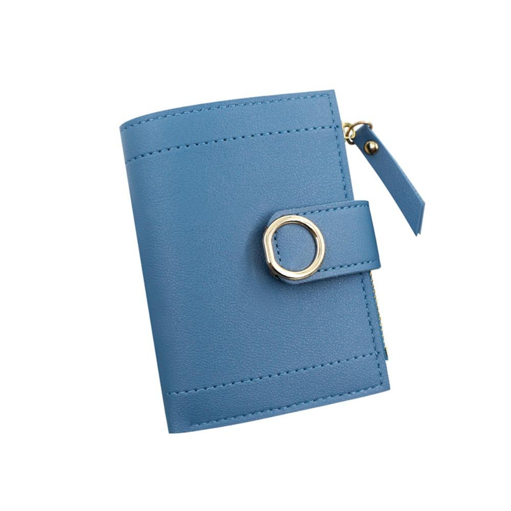 PU Leather Women Wallet Large Capacity Zipper Short Purses Wear-resistant Multiple Card Slots Card Holder For Girls Women's