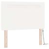 Boxspring Bed with Mattress White 90 x 190 cm Faux Leather