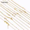 High Quality 18K Real Gold Plated Necklace Chains For Jewelry Making, Brass Chains For Necklace Making, DIY Jewelry Findings