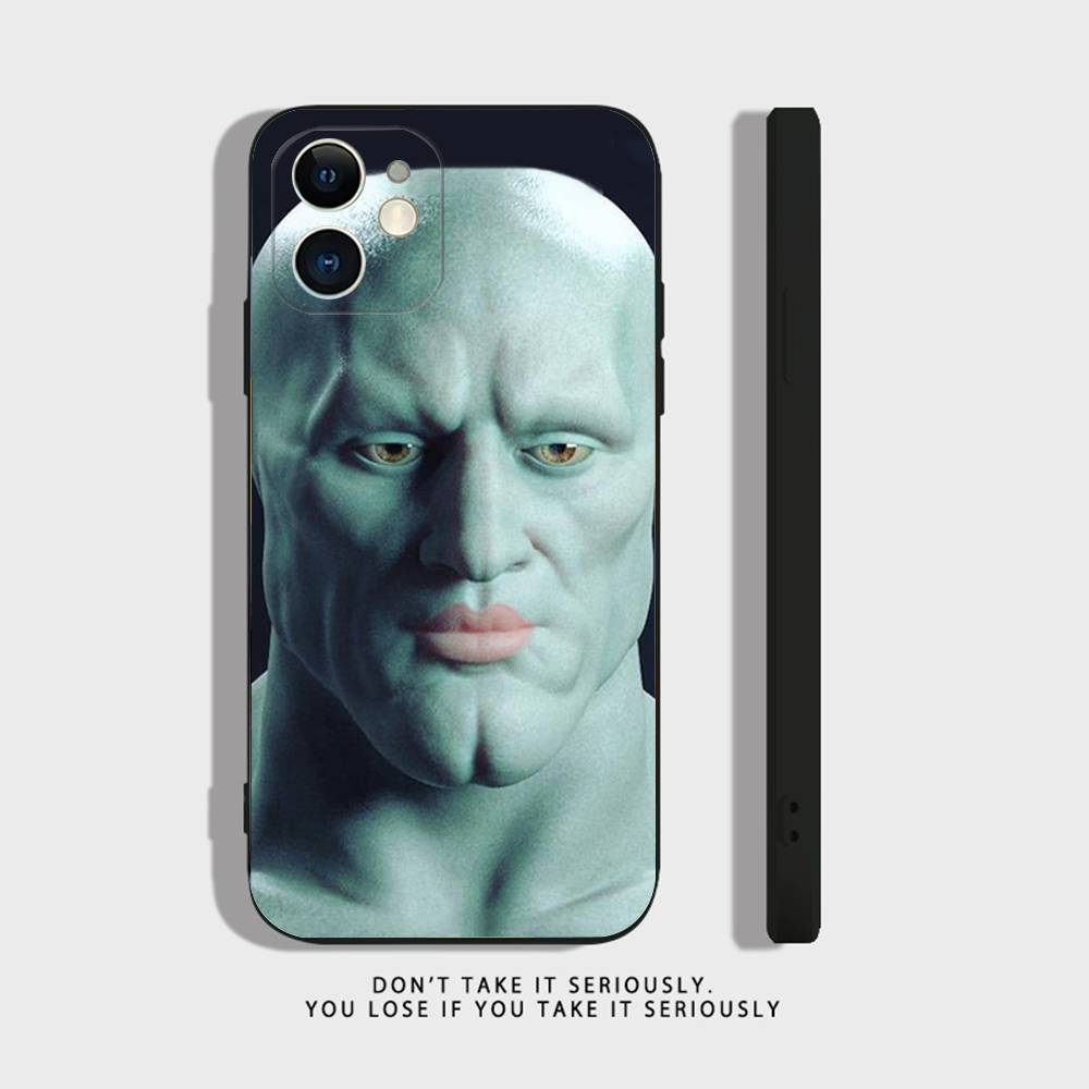 Cool Ugly Man Funny Phone Case For iPhone 17,16,15,14,13,12,11,XR,Pro,XS,Max,XR,Plus,Mini Soft Silicone Black Shockproof