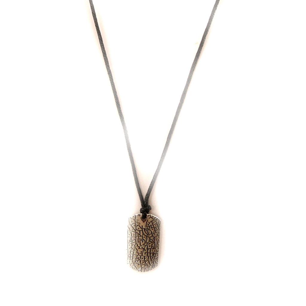 Les Trésors De Lily [L5121] - Halskette Stahl 'Peaceful' schwarz silberfarben