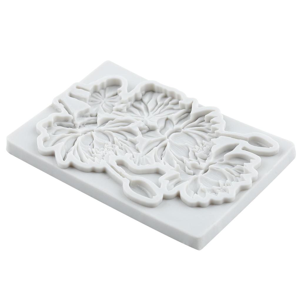 Silikonová forma Lotus Forma na fondán s lotosovým květem Nástroje na zdobení dortů Topper na cupcake Cukroví Pryskyřice Hlína Čokoláda Gumpasta Forma