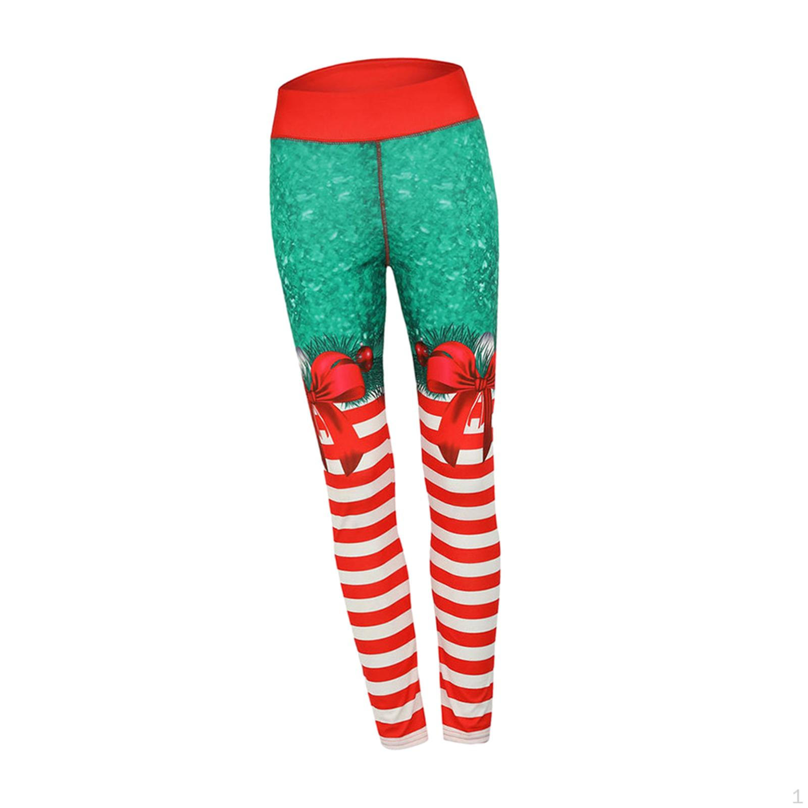 

Жіночі різдвяні легінси, м’які штани для йоги з високою талією, тренування, біг XL