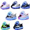 Two Wheels Children's Led Light Roller Skate Shoes For Kids Boys Girls Luminous Sneakers Skateboard USB Charging