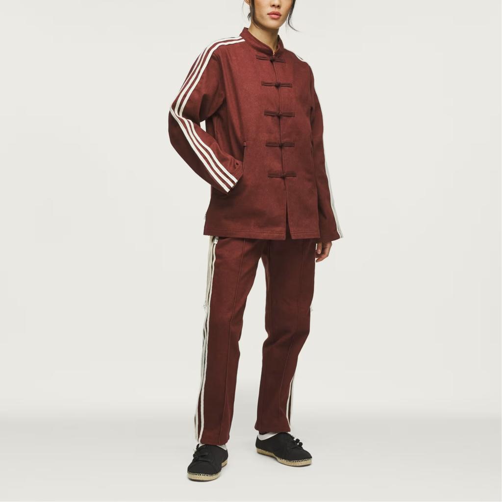 Adidas Originals X CLOT Teplá bunda Od Edisona Chena CNY Nový čínský styl Stojáček Pruhovaná bunda s dlouhým rukávem Unisex bundy KD4031