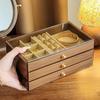 Exquisite Walnut Jewelry Box with Anti-Oxidation for Rings, Bracelets, Necklaces, and Earrings