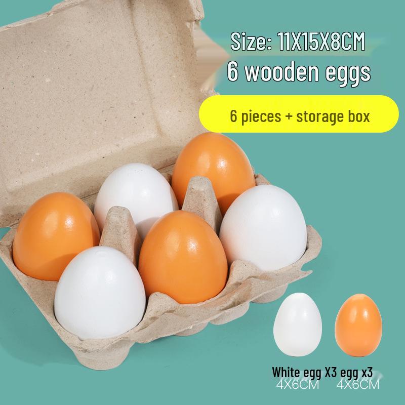 

Wooden Egg Combination Toy Set for Boys and Girls - Duck Egg Play House with Storage Box