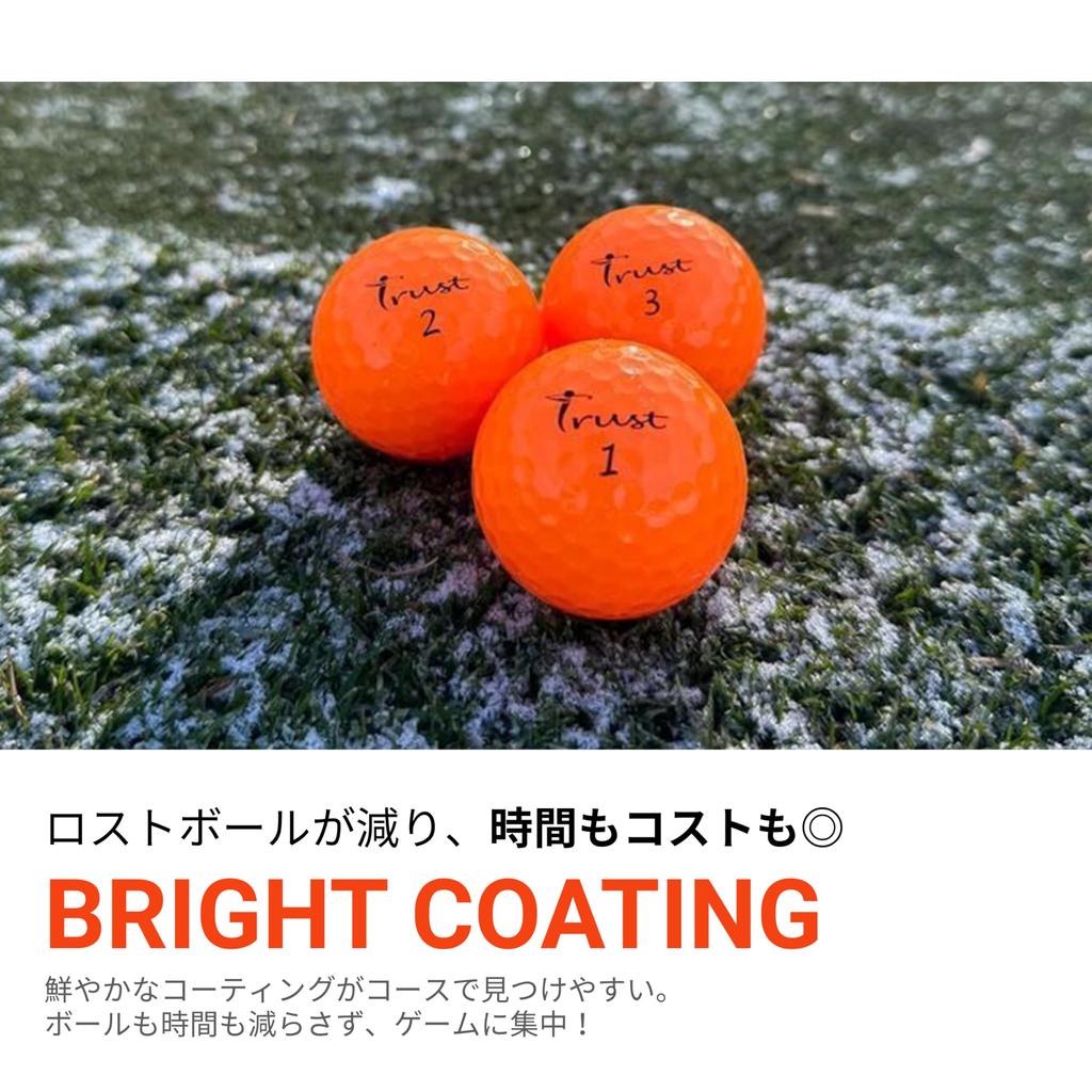 TRUSTTrust Golf Ball PantherStraight Flight & Stopping PowerBIG MAX High-Rebound CoreBalances Distance and Control 1 Dozen (12 Balls) Orange