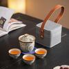 MinGuan Ru Kiln Style Portable Tea Set