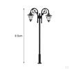 5pcs 1/87 HO Model Miniature Lawn Railway Train Micro Landscape 3V Lamppost Lights, LEDs White Table