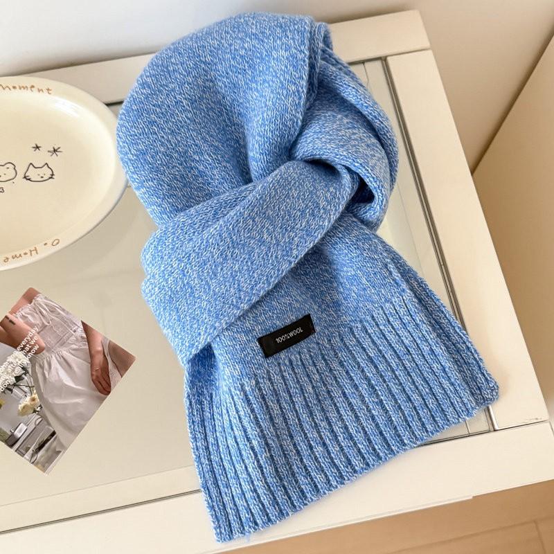Unisex Wool Knit Scarf Soft Thick Warm Winter Students Daily Wear