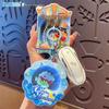 Genuine Crayon Shin-chan Wonderland Abyss Luminous Mirror Keychain & Decompression Toy Bag Charm