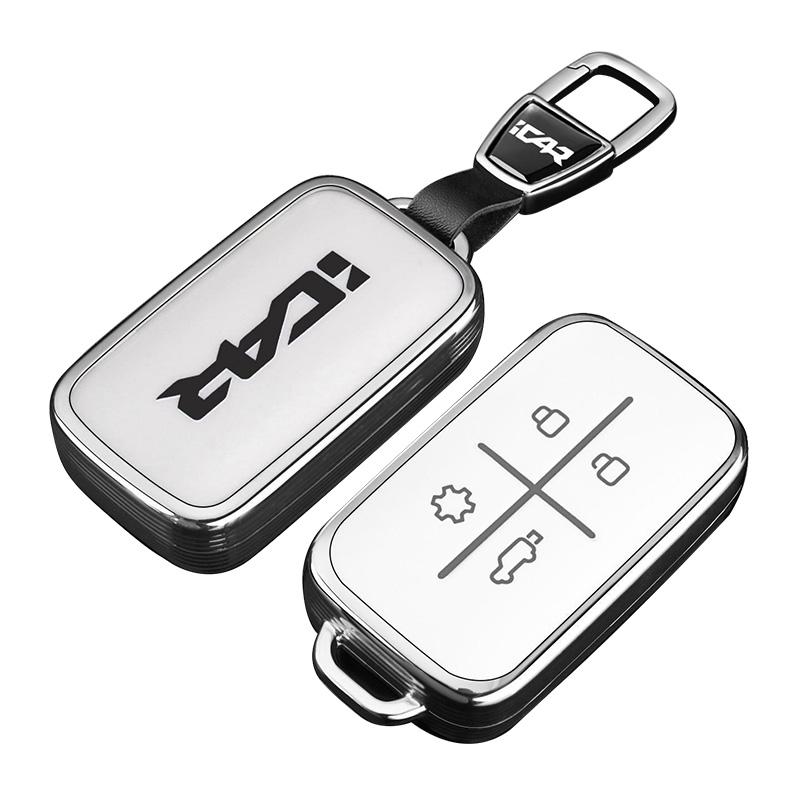 Tpu Car Key Case For Chery Icar V27 Accessories Reev Car-Styling Keychain Remote Cover Shell Housing Ring Holder Fob