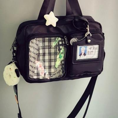 Preppy Style Fashion Casual Ita Bag Large Capacity Simple Lightweight Casual Shoulder Bag Commuting Versatile Crossbody Bag