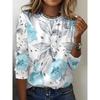 Autumn women's long sleeved T-shirt, printed, casual street style