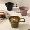 Creative Solid Color Ceramic Coffee Cups High End Dessert Shop Afternoon Tea Exquisite Tea Set Home Breakfast Yogurt Cup