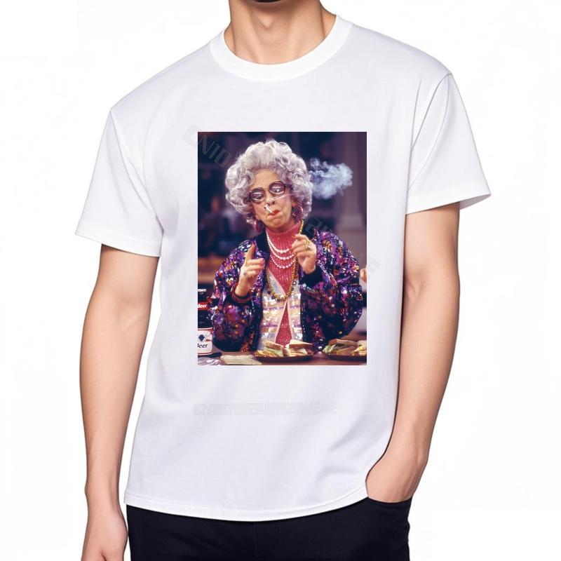 Tee Shirt Summer Mens Tshirt Old Woman Eating Food Brand Oversized Tshirt Trendy Brand Vintage Tshirt