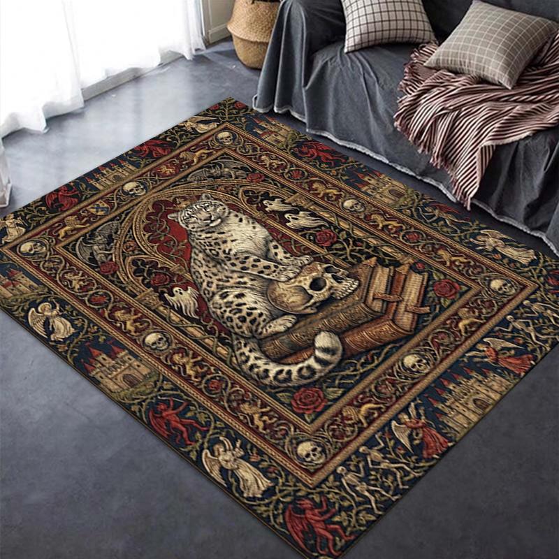 2025 New Snow Leopard Animal Carpet Rug for Living Room Bedroom Home Sofa Decoration,Kids play Non-slip Floor Mat104