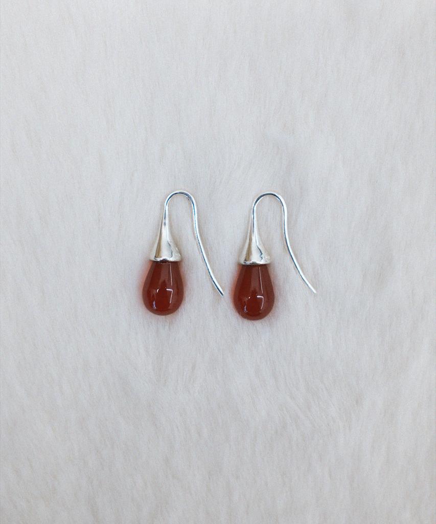 Marta 925 Silver. Carnelian Earrings
