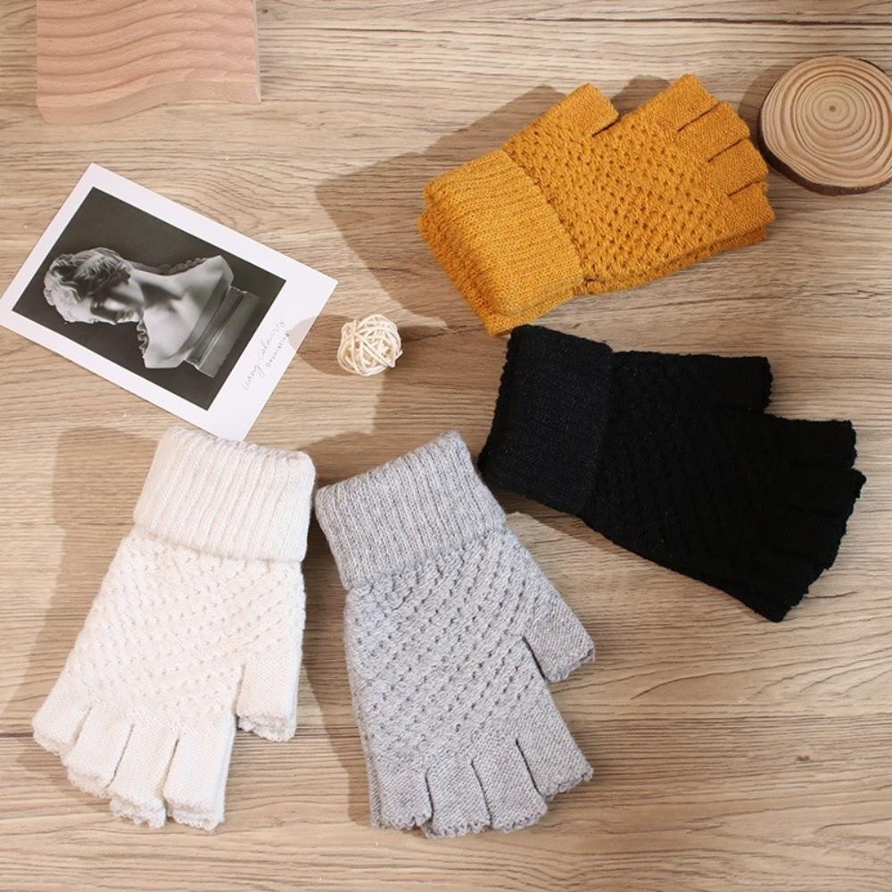 Knitted Warm Gloves Non-slip Driving Mittens New Windproof Cold Proof Gloves Unisex