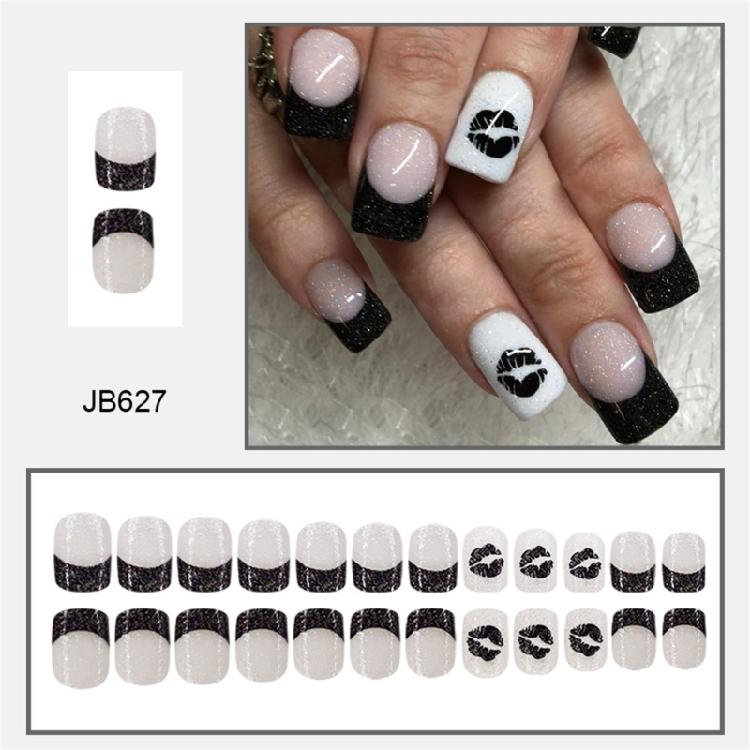 Square Nail Tips Acrylic Fake Nail Glues On Nail Press On Nail Artificial False Nail Stick On Nail for Womens Girls