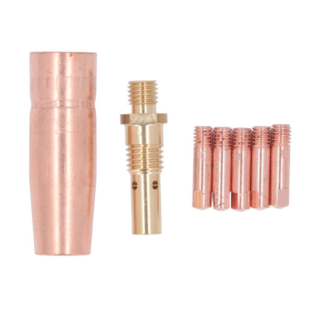 0.8mm MIG Welding Torch Parts Gas Nozzle Diffuser Contact Tips Replacement for Magnum 100L K530