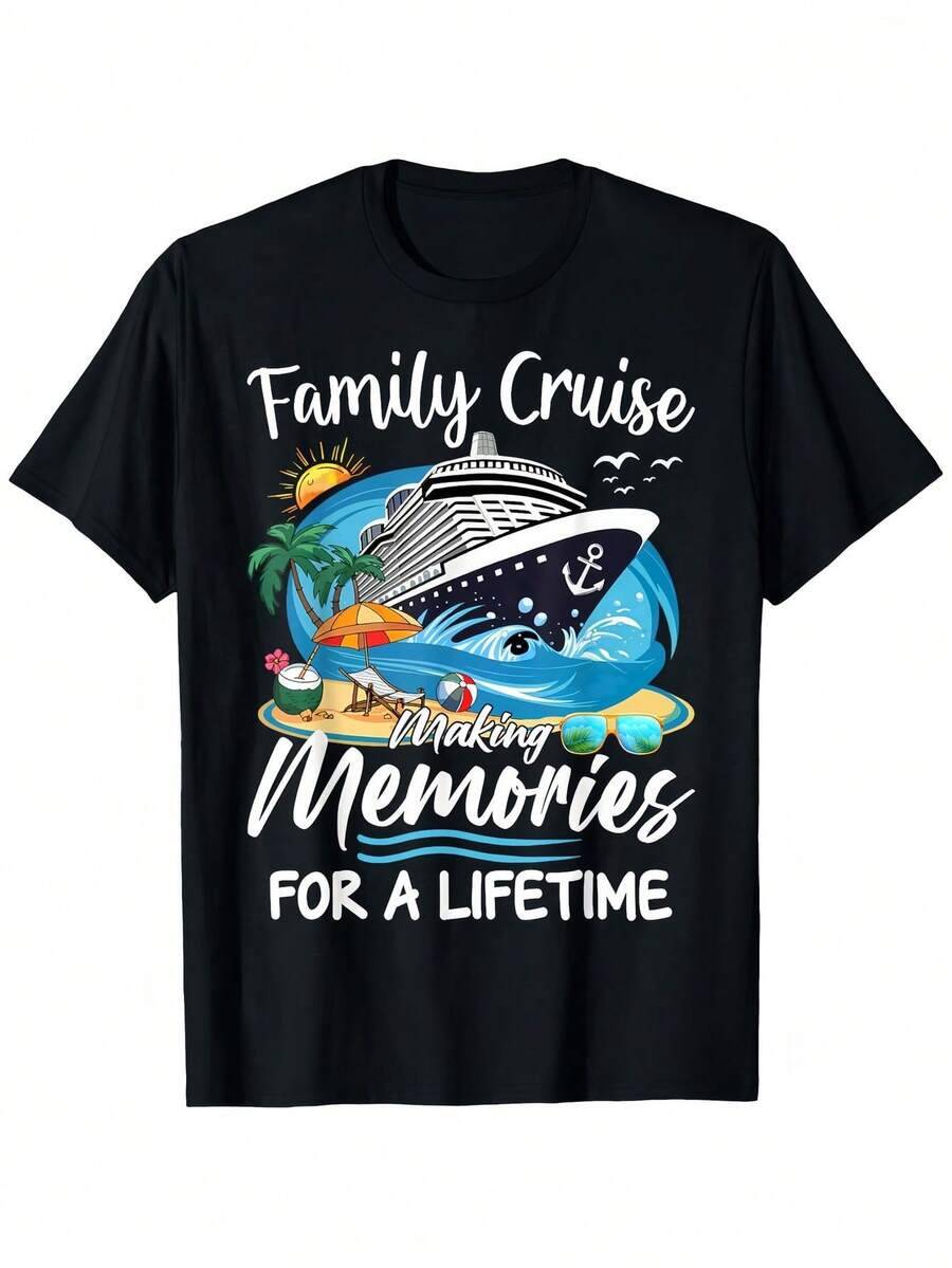 Unisexs Family Cruise Graphic Cotton TShirt Round Neck Cute Funny Comfortable Unisexs And Unisexs Fashion New Products Holiday Gifts S
