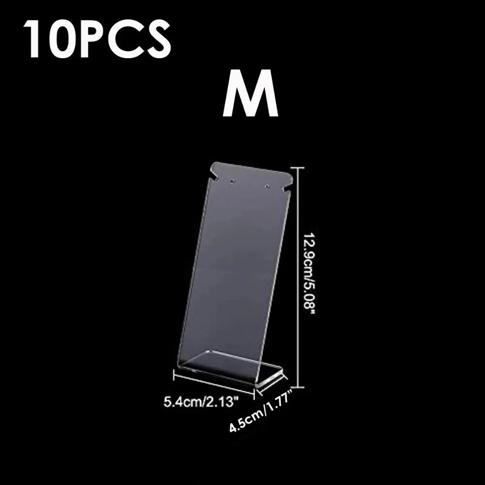 10pcs/set L-shaped Transparent Acrylic Jewelry Stand Earrings Necklace Storage Stand Display Cabinet Retail Jewelry Display Rack