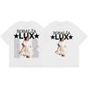Rosalia LUX 2026 Tour Double-Sided Print Unisex Loose T Shirts, High-Quality Pure Cotton Fashion Pop Music Women And Men T Shirt