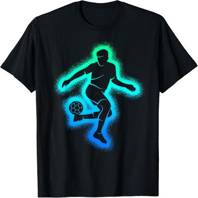 Fußballspiel Kinder Männer Jungen Fußballspieler T-Shirt